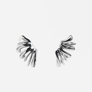 Zara Silver Sculpted Earrings